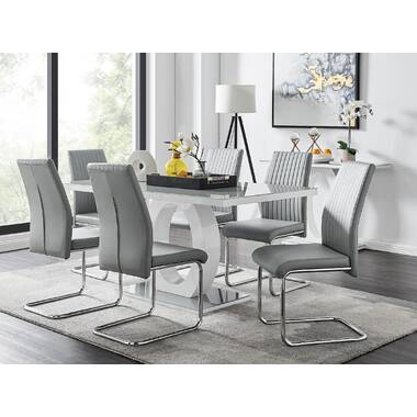 Bless international Scottsmoor Modern High Gloss Halo 6 Seater